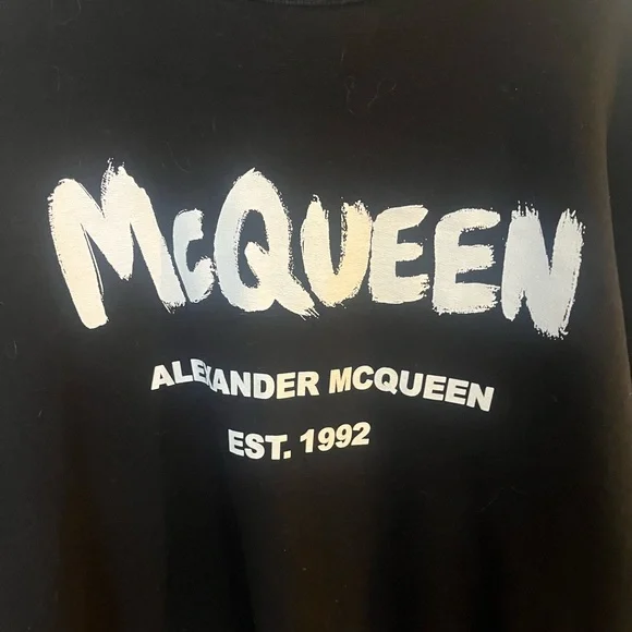 Alexander McQueen Black and White Logo Sweatshirt - Picture 2 of 6